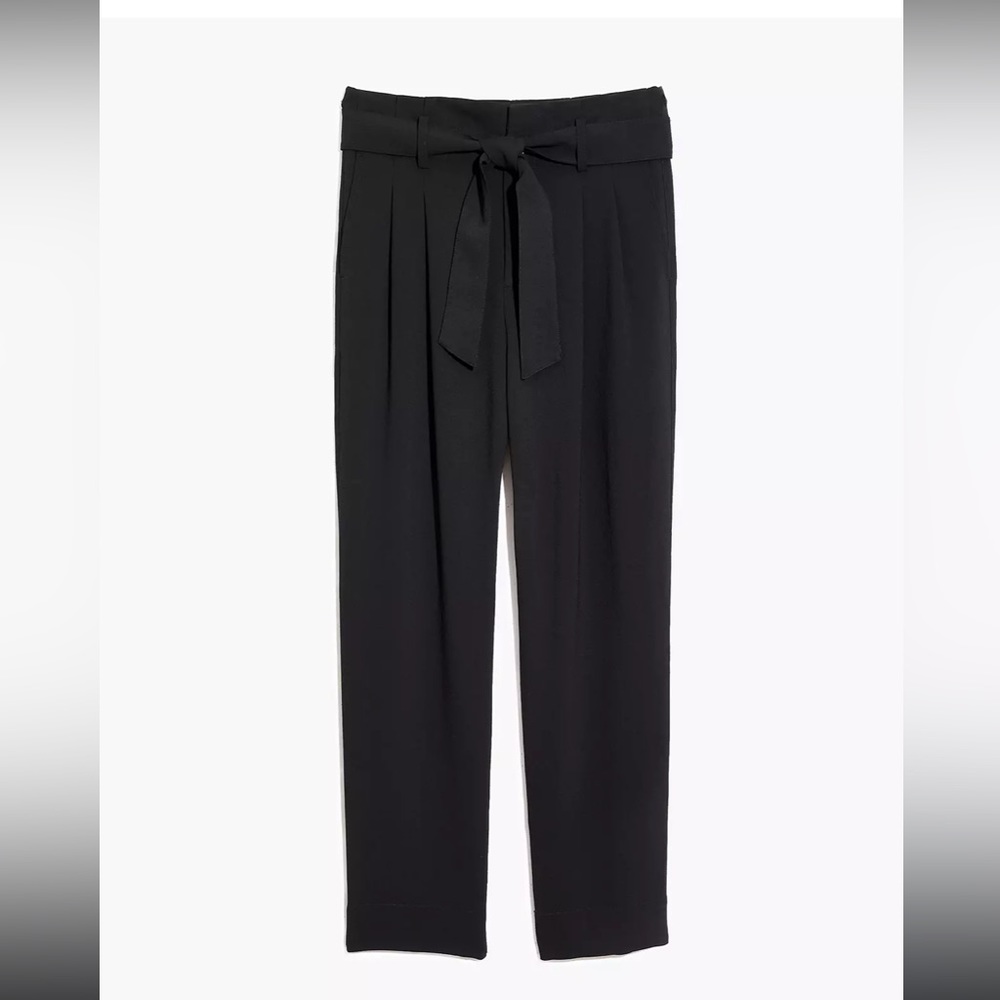 Madewell Drapey Paperbag Pants // Black // Size 0 // NWOT